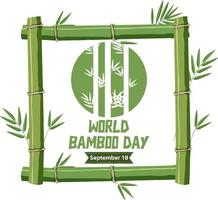 World bamboo day logo banner vector