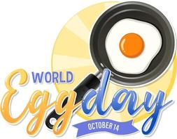 World egg day banner or logo design vector