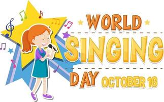 World Singing Day Banner vector