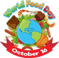 cartel del día mundial de la alimentación vector