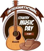 diseño de cartel de música country internacional vector