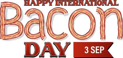 International Bacon Day Banner Template vector