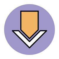 Trendy Down Arrow vector