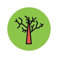 Trendy Naked Tree vector