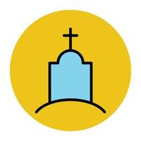 Trendy Graveyard Concept vector