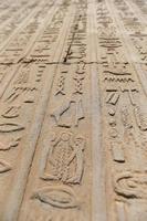 Hieroglyphics in Kom Ombo Temple, Aswan, Egypt photo