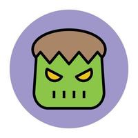 Trendy Devil Face vector