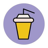 Trendy Takeaway Drink vector