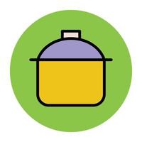 Trendy Cooking Pot vector