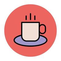 Trendy Tea Cup vector