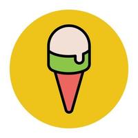 Trendy Ice Cone vector