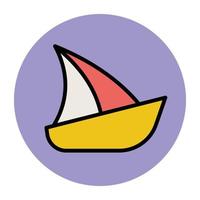 Trendy Sailboat Concepts vector