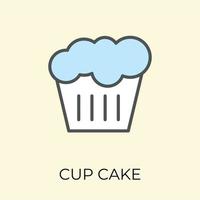 conceptos de cupcakes de moda vector