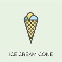 Trendy Ice Cone vector