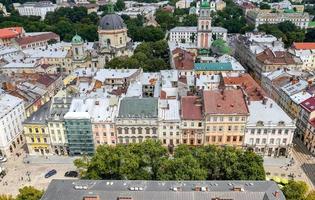 Aerial view of Lviv, Ukraine photo