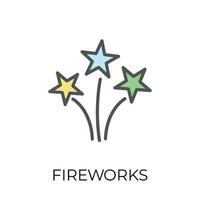 Trendy Fireworks Concepts vector