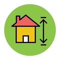 Trendy House Measurement vector