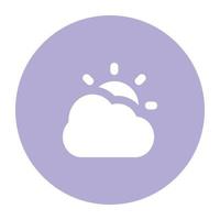 Trendy Partly Cloudy vector