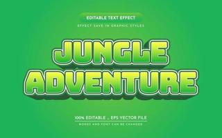 Jungle 3D Editable Text Effect vector