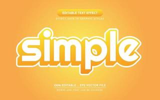 Simple 3D Editable Text Effect vector