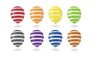 Realistic Party Balloons Set vector