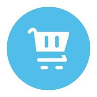 Trendy Shopping Trolley vector