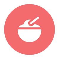 Trendy Rice Bowl vector