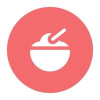 Trendy Rice Bowl vector