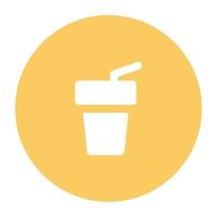 Trendy Takeaway Drink vector