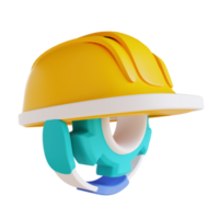 3D illustration helmet engineering equipment and gear png