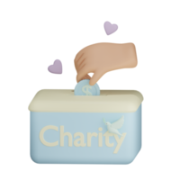 illustration de charité de paix 3d avec fond transparent