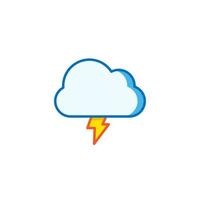 Illustration vector graphic of cloud and thunder.