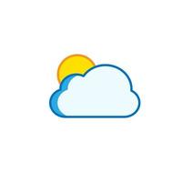 Illustration vector graphic of cloud and sun.