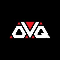 diseño de logotipo de letra triangular ovq con forma de triángulo. monograma de diseño de logotipo de triángulo ovq. plantilla de logotipo de vector de triángulo ovq con color rojo. logotipo triangular ovq logotipo simple, elegante y lujoso. ovq