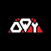 OQY triangle letter logo design with triangle shape. OQY triangle logo design monogram. OQY triangle vector logo template with red color. OQY triangular logo Simple, Elegant, and Luxurious Logo. OQY