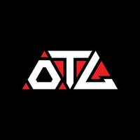 OTL triangle letter logo design with triangle shape. OTL triangle logo design monogram. OTL triangle vector logo template with red color. OTL triangular logo Simple, Elegant, and Luxurious Logo. OTL