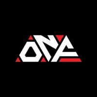onf diseño de logotipo de letra triangular con forma de triángulo. monograma de diseño de logotipo de triángulo onf. onf plantilla de logotipo de vector de triángulo con color rojo. onf logotipo triangular logotipo simple, elegante y lujoso. apagado