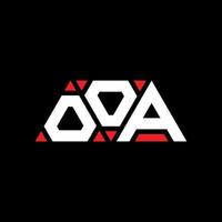 OOA triangle letter logo design with triangle shape. OOA triangle logo design monogram. OOA triangle vector logo template with red color. OOA triangular logo Simple, Elegant, and Luxurious Logo. OOA