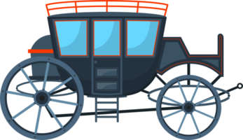 illustration de conception de clipart chariot rétro png