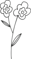 Hand drawn flower clipart design illustration png