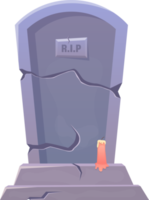 Grave stone clipart design illustration png