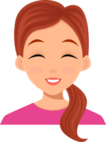 Woman face expression clipart design illustration png