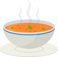 ilustración de diseño de imágenes prediseñadas de sopa de verduras calientes png