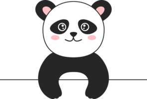 Ilustración de diseño de imágenes prediseñadas de oso panda png