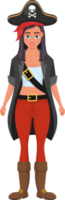 ilustração de design de clipart de mulher pirata