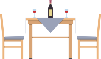 ilustración de diseño de imágenes prediseñadas de mesa de comedor png