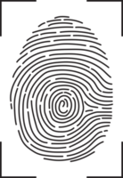 Unlock fingerprint scan clipart design illustration png