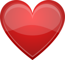 Shiny heart clipart design illustration png