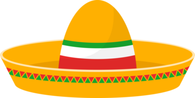 Ilustración de diseño de imágenes prediseñadas de sombrero mexicano png