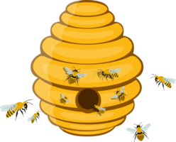 abeja árbol colmena clipart diseño ilustración png